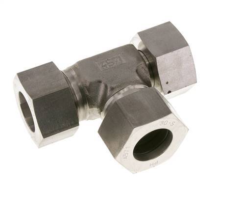 30S Stainless Steel Right Angle Tee Cutting Fitting with Swivel 400 bar Adjustable ISO 8434-1