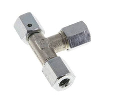 6L Zink Plated Steel Right Angle Tee Cutting Fitting with Swivel 315 bar NBR Adjustable ISO 8434-1