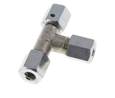 6L Zink Plated Steel Right Angle Tee Cutting Fitting with Swivel 315 bar NBR Adjustable ISO 8434-1