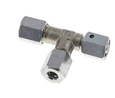 6L Zink Plated Steel Right Angle Tee Cutting Fitting with Swivel 315 bar NBR Adjustable ISO 8434-1
