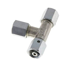 6L Zink Plated Steel Right Angle Tee Cutting Fitting with Swivel 315 bar NBR Adjustable ISO 8434-1