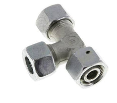 15L Zink Plated Steel Right Angle Tee Cutting Fitting with Swivel 315 bar NBR Adjustable ISO 8434-1