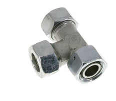 22L Zink Plated Steel Right Angle Tee Cutting Fitting with Swivel 160 bar NBR Adjustable ISO 8434-1
