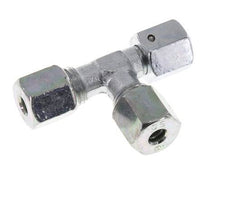 6S Zink Plated Steel Right Angle Tee Cutting Fitting with Swivel 630 bar NBR Adjustable ISO 8434-1