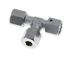 8S Zink Plated Steel Right Angle Tee Cutting Fitting with Swivel 630 bar NBR Adjustable ISO 8434-1