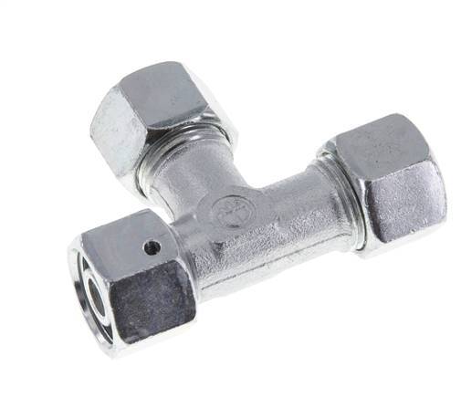 12S Zink Plated Steel Right Angle Tee Cutting Fitting with Swivel 630 bar NBR Adjustable ISO 8434-1