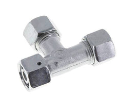 12S Zink Plated Steel Right Angle Tee Cutting Fitting with Swivel 630 bar NBR Adjustable ISO 8434-1