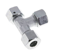 12S Zink Plated Steel Right Angle Tee Cutting Fitting with Swivel 630 bar NBR Adjustable ISO 8434-1