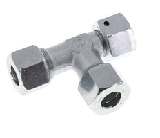 12S Zink Plated Steel Right Angle Tee Cutting Fitting with Swivel 630 bar NBR Adjustable ISO 8434-1