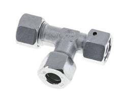 12S Zink Plated Steel Right Angle Tee Cutting Fitting with Swivel 630 bar NBR Adjustable ISO 8434-1