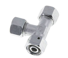 12S Zink Plated Steel Right Angle Tee Cutting Fitting with Swivel 630 bar NBR Adjustable ISO 8434-1