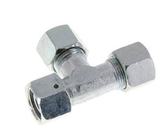 14S Zink Plated Steel Right Angle Tee Cutting Fitting with Swivel 630 bar NBR Adjustable ISO 8434-1