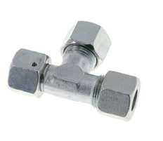 14S Zink Plated Steel Right Angle Tee Cutting Fitting with Swivel 630 bar NBR Adjustable ISO 8434-1