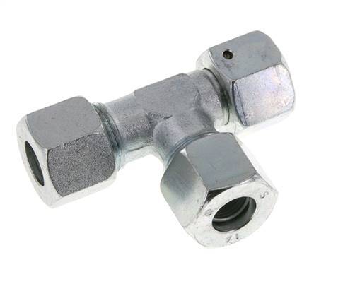 14S Zink Plated Steel Right Angle Tee Cutting Fitting with Swivel 630 bar NBR Adjustable ISO 8434-1