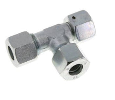14S Zink Plated Steel Right Angle Tee Cutting Fitting with Swivel 630 bar NBR Adjustable ISO 8434-1