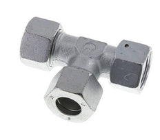 20S Zink Plated Steel Right Angle Tee Cutting Fitting with Swivel 400 bar NBR Adjustable ISO 8434-1