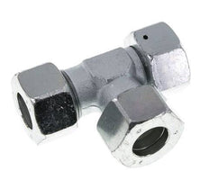 25S Zink Plated Steel Right Angle Tee Cutting Fitting with Swivel 400 bar NBR Adjustable ISO 8434-1