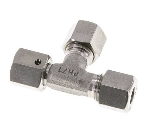 8L Stainless Steel Right Angle Tee Cutting Fitting with Swivel 315 bar FKM Adjustable ISO 8434-1