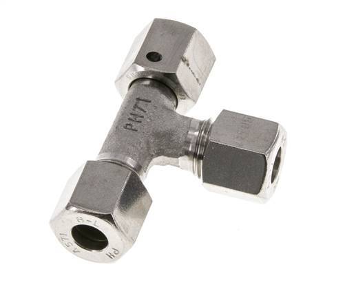 8L Stainless Steel Right Angle Tee Cutting Fitting with Swivel 315 bar FKM Adjustable ISO 8434-1