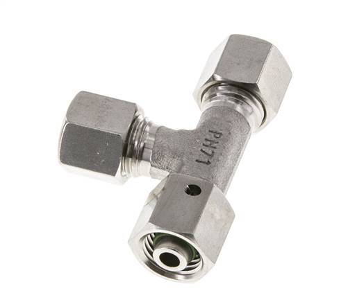 8L Stainless Steel Right Angle Tee Cutting Fitting with Swivel 315 bar FKM Adjustable ISO 8434-1
