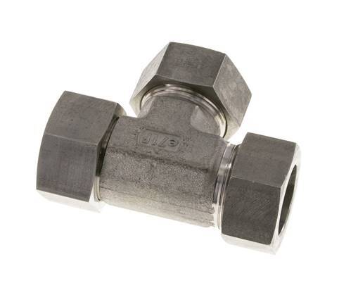 28L Stainless Steel Right Angle Tee Cutting Fitting with Swivel 160 bar FKM Adjustable ISO 8434-1