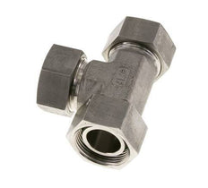 28L Stainless Steel Right Angle Tee Cutting Fitting with Swivel 160 bar FKM Adjustable ISO 8434-1
