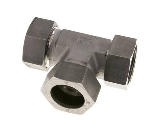 35L Stainless Steel Right Angle Tee Cutting Fitting with Swivel 160 bar FKM Adjustable ISO 8434-1