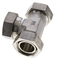 42L Stainless Steel Right Angle Tee Cutting Fitting with Swivel 160 bar FKM Adjustable ISO 8434-1