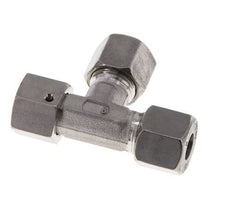 10S Stainless Steel Right Angle Tee Cutting Fitting with Swivel 630 bar FKM Adjustable ISO 8434-1