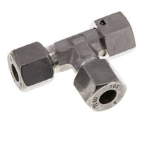 10S Stainless Steel Right Angle Tee Cutting Fitting with Swivel 630 bar FKM Adjustable ISO 8434-1