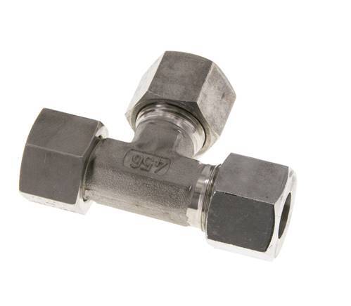 14S Stainless Steel Right Angle Tee Cutting Fitting with Swivel 630 bar FKM Adjustable ISO 8434-1