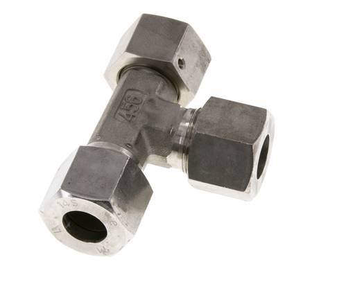 14S Stainless Steel Right Angle Tee Cutting Fitting with Swivel 630 bar FKM Adjustable ISO 8434-1