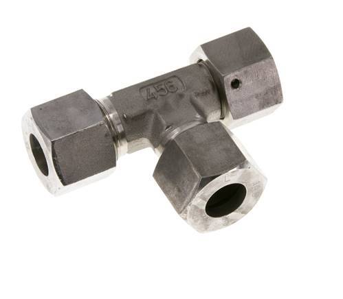 14S Stainless Steel Right Angle Tee Cutting Fitting with Swivel 630 bar FKM Adjustable ISO 8434-1