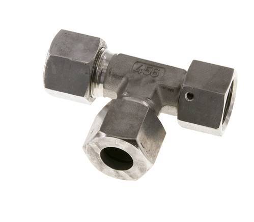 14S Stainless Steel Right Angle Tee Cutting Fitting with Swivel 630 bar FKM Adjustable ISO 8434-1