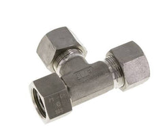 16S Stainless Steel Right Angle Tee Cutting Fitting with Swivel 400 bar FKM Adjustable ISO 8434-1