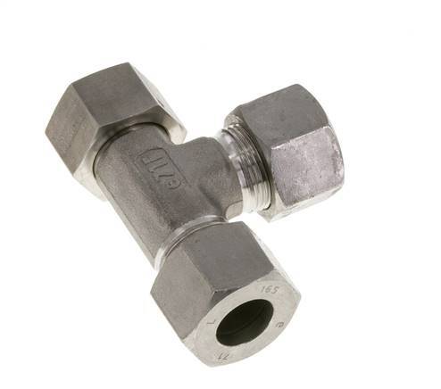 16S Stainless Steel Right Angle Tee Cutting Fitting with Swivel 400 bar FKM Adjustable ISO 8434-1
