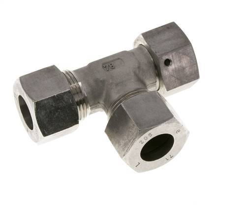 20S Stainless Steel Right Angle Tee Cutting Fitting with Swivel 400 bar FKM Adjustable ISO 8434-1