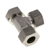 25S Stainless Steel Right Angle Tee Cutting Fitting with Swivel 400 bar FKM Adjustable ISO 8434-1