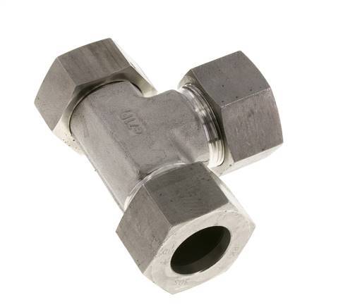 30S Stainless Steel Right Angle Tee Cutting Fitting with Swivel 400 bar FKM Adjustable ISO 8434-1