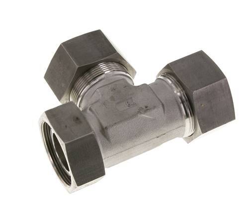 38S Stainless Steel Right Angle Tee Cutting Fitting with Swivel 315 bar FKM Adjustable ISO 8434-1