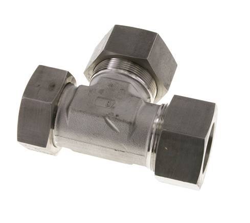 38S Stainless Steel Right Angle Tee Cutting Fitting with Swivel 315 bar FKM Adjustable ISO 8434-1