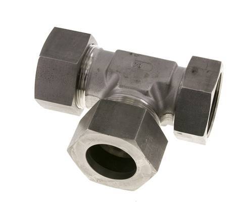 38S Stainless Steel Right Angle Tee Cutting Fitting with Swivel 315 bar FKM Adjustable ISO 8434-1