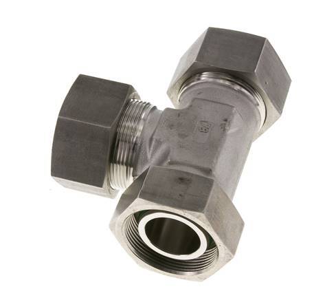 38S Stainless Steel Right Angle Tee Cutting Fitting with Swivel 315 bar FKM Adjustable ISO 8434-1