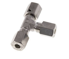 6L Stainless Steel Right Angle Tee Compression Fitting with Swivel 315 bar FKM Adjustable ISO 8434-1