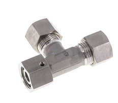 12L Stainless Steel Right Angle Tee Compression Fitting with Swivel 315 bar FKM Adjustable ISO 8434-1