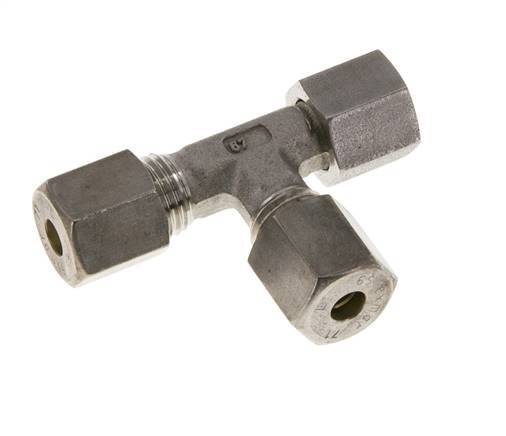 6S Stainless Steel Right Angle Tee Compression Fitting with Swivel 500 bar FKM Adjustable ISO 8434-1