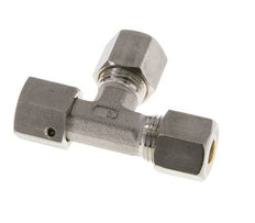 8S Stainless Steel Right Angle Tee Compression Fitting with Swivel 500 bar FKM Adjustable ISO 8434-1
