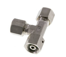 8S Stainless Steel Right Angle Tee Compression Fitting with Swivel 500 bar FKM Adjustable ISO 8434-1