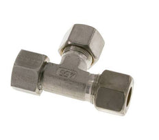 14S Stainless Steel Right Angle Tee Compression Fitting with Swivel 400 bar FKM Adjustable ISO 8434-1
