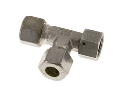 14S Stainless Steel Right Angle Tee Compression Fitting with Swivel 400 bar FKM Adjustable ISO 8434-1